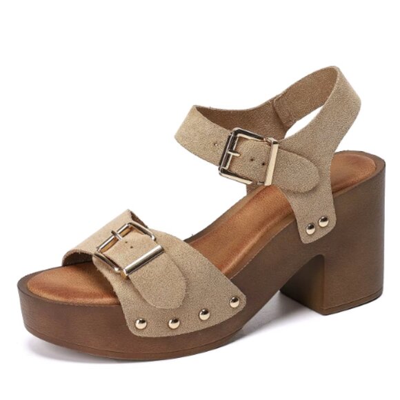 Shoes - Women's Sandals Summer Platform High Heels Buckle Straps Pumps Party Shoes Lady